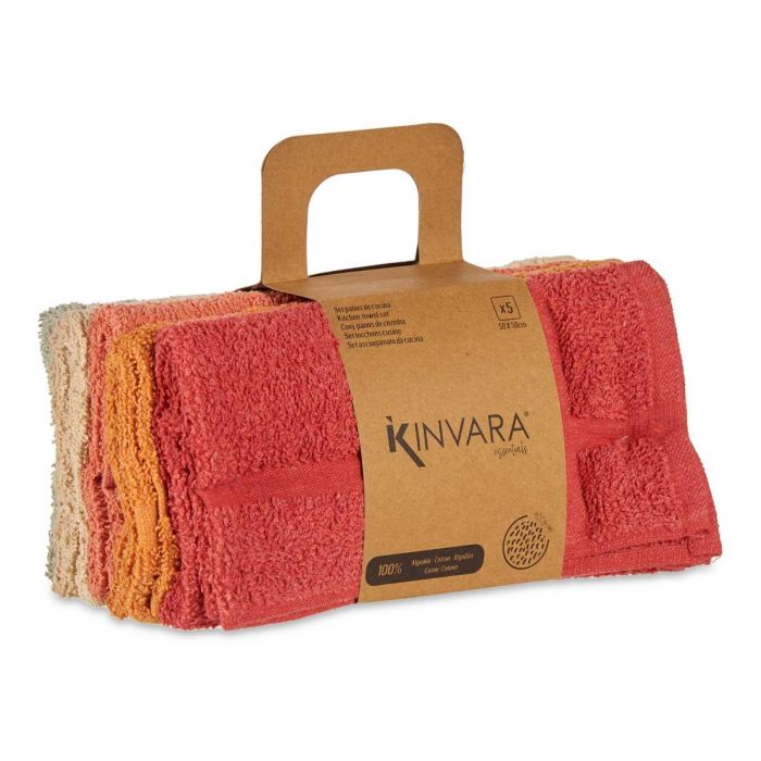 Set Paño Cocina 5 Piezas 400Gr Kinvara - 27x20.5x13 cm - Algodón 100% - Varios Colores (8 Unidades) 2 Set Paño Cocina 5 Piezas 400Gr Kinvara - 27x20.5x13 cm - Algodón 100% - Varios Colores (8 Unidades) 2