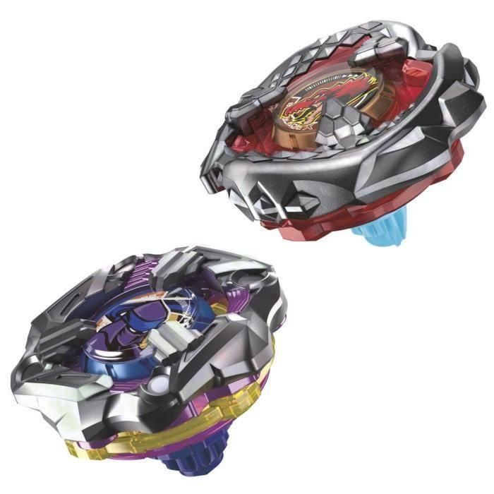 Beyblade X Dual Pack Beat Tyranno 4-70Q y Knife Shinobi 4-80HN, 2 peonzas de competición Takara Tomy Right-Spin auténticas 2