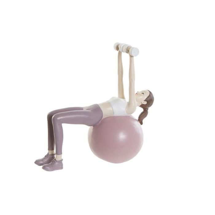 DKD Home Decor Figura Scandi Chica Yoga Resina Rosa 8 x 17.5 x 18.5 cm DKD Home Decor Figura Scandi Chica Yoga Resina Rosa 8 x 17.5 x 18.5 cm