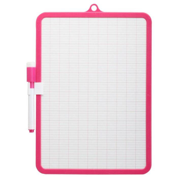 Createur de Genie Pizarra Doble Cara Con Rotulador Borrable Fucsia Verde Azul 3