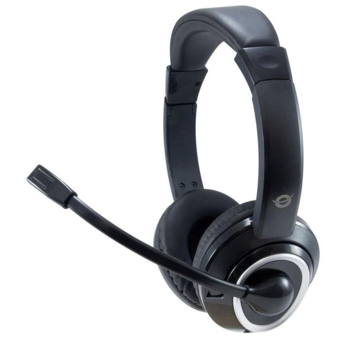Conceptronic Auriculares Estéreo con Micrófono Integrado, Jack 3.5 mm, Control de Volumen, Negro 2