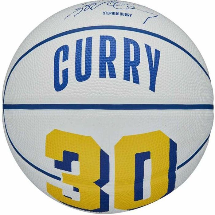 Balón de Baloncesto Wilson Player Icon Mini Curry Blanco (Talla 3)