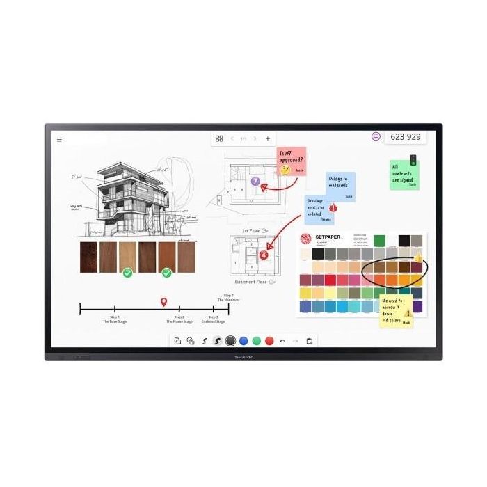 SHARP NEC PN-LA752 Pizarra Interactiva de 75 Pulgadas UHD 500 0 SHARP NEC PN-LA752 Pizarra Interactiva de 75 Pulgadas UHD 500 0