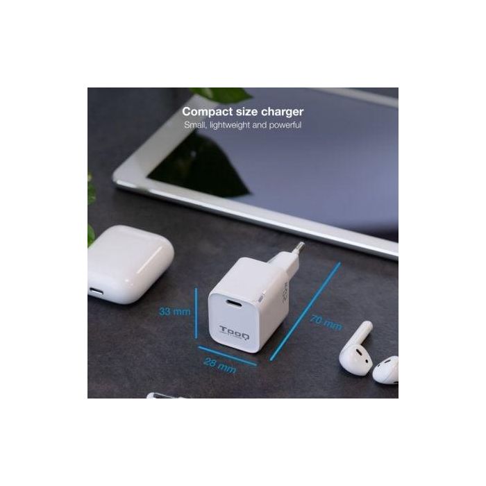 TOOQ CARGADOR DE PARED USB-C PD 20W 2 TOOQ CARGADOR DE PARED USB-C PD 20W 2