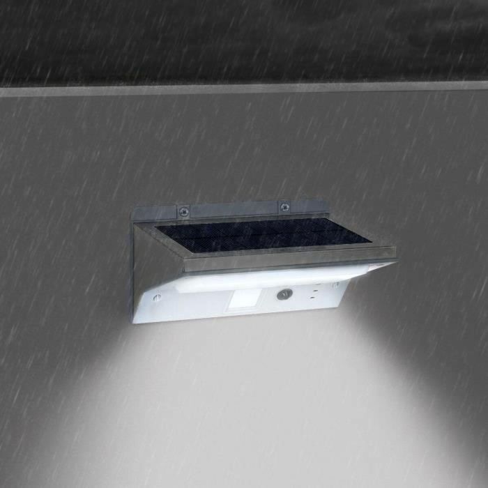 LUMISKY Foco de pared impermeable para exteriores con detector - 21 LED - 330 Lm - Giratorio a 120 ° C 1