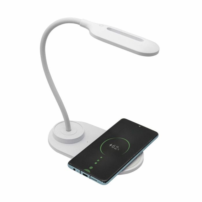 Lámpara LED con Cargador Inalámbrico para Smartphones Denver Electronics LQI-55 Blanco 5 W