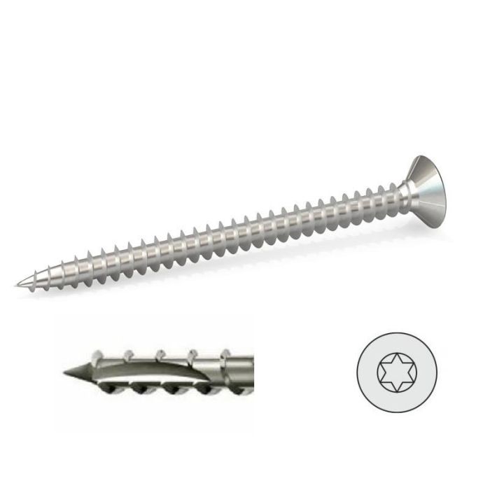 Tornillo Rosca Madera S-Fix Cabeza Plana Torx Zincado Largo 60Mm Diámetro 4Mm Ucafix (500 Unidades) Tornillo Rosca Madera S-Fix Cabeza Plana Torx Zincado Largo 60Mm Diámetro 4Mm Ucafix (500 Unidades)