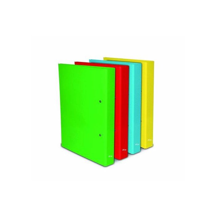 Carpeta De Anillas Pardo Studio Style Carton Extra Forrado Fº 4 An. 25Mm Rojo 12 unidades