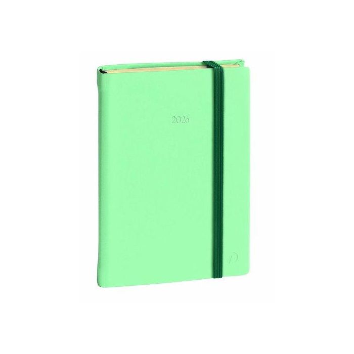 Agenda Anual (2026) Quo Vadis Daily 21 Prestigio Ml Silk Cosida Tapa Dura Con Goma 210X130 D/P Verde Mar