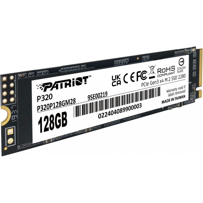 Patriot PE995 P320 SSD NVMe M.2 128GB PCIe 3.0 para PC/portátil - Lectura 1600 MB/s, Escritura 1000 MB/s (2280) 2
