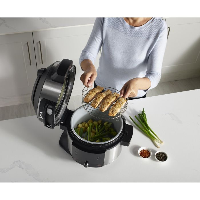 Ninja OL550EU Olla Eléctrica Multifunción 6L SmartLid Multi Cooker Foodi - 11 en 1, Cocina a Presión, Freidora de Aire 6 Ninja OL550EU Olla Eléctrica Multifunción 6L SmartLid Multi Cooker Foodi - 11 en 1, Cocina a Presión, Freidora de Aire 6
