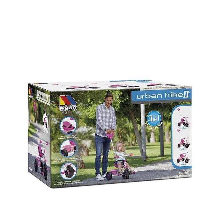 Triciclo urban trike 3 en 1 rosa (desde los 10 hasta los 18 meses) 3 Triciclo urban trike 3 en 1 rosa (desde los 10 hasta los 18 meses) 3