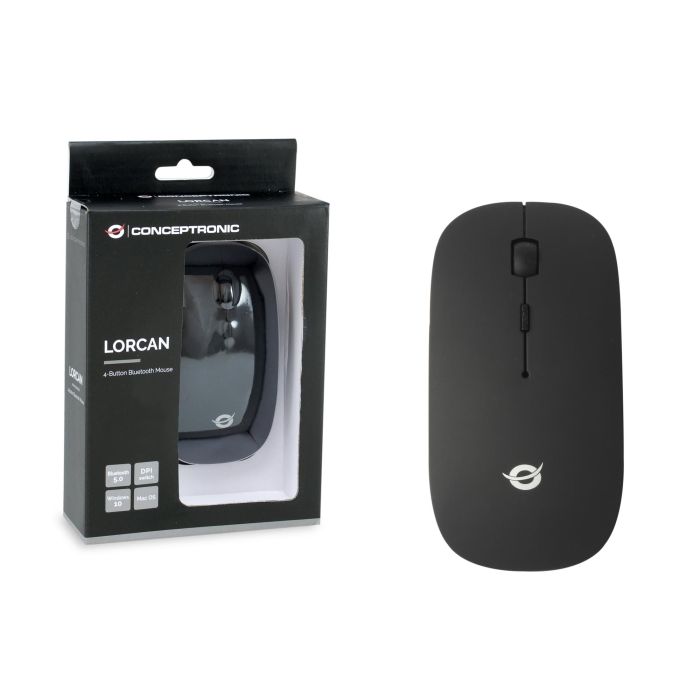 CONCEPTRONIC MOUSE LORCAN01 BLUETOOH 4 BOTONES 1600DPI COLOR NEGRO 2