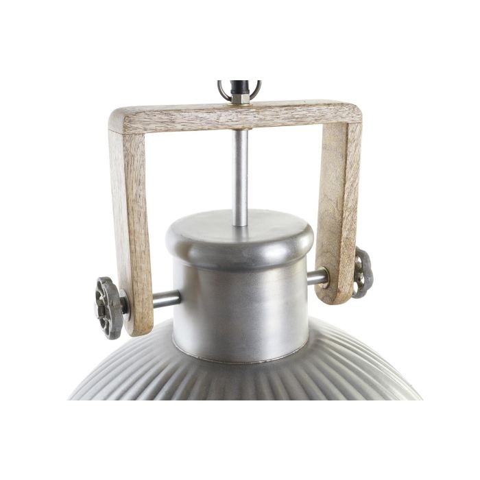 DKD Home Decor Lámpara de Techo Loft Plateado Marron Hierro y Mango 41 x 40 x 41 cm 3