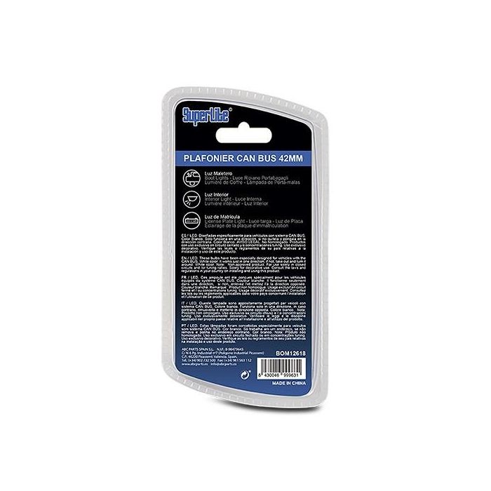 Bombilla Plafonier 4 Led 42 mm Hp Can-Bus Blanca Cs36 BOM12618 2 Bombilla Plafonier 4 Led 42 mm Hp Can-Bus Blanca Cs36 BOM12618 2