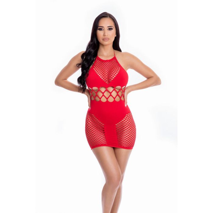 Vestido Pink Lipstick Rojo (Talla única) Vestido Pink Lipstick Rojo (Talla única)