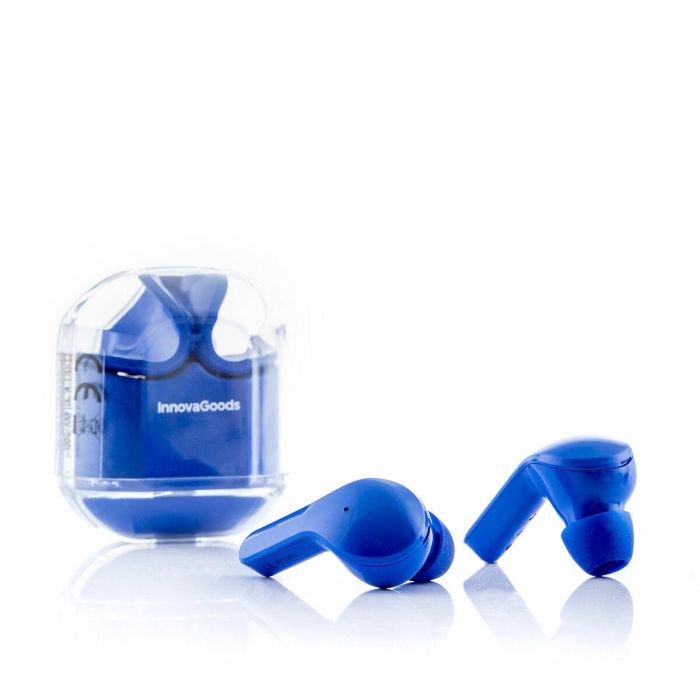 Auriculares Inalámbricos con Estuche de Carga Blue InnovaGoods 3 Auriculares Inalámbricos con Estuche de Carga Blue InnovaGoods 3