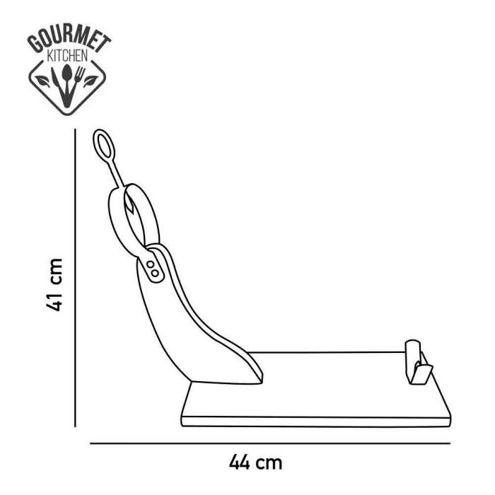 Gourmet Kitchen Jamonero de madera de pino claro, soporte para jamón 44x41cm 1 Gourmet Kitchen Jamonero de madera de pino claro, soporte para jamón 44x41cm 1