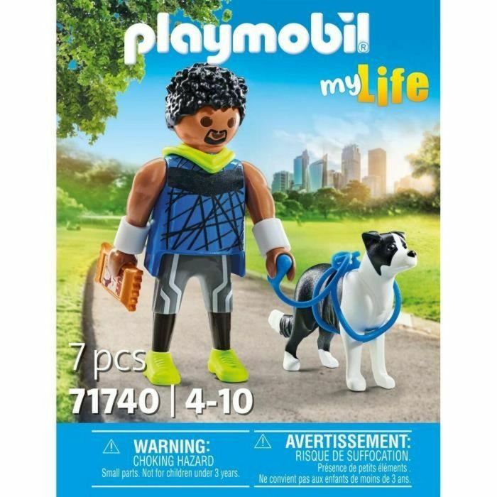 Figura corredor con border collie playmobil my life 1 Figura corredor con border collie playmobil my life 1