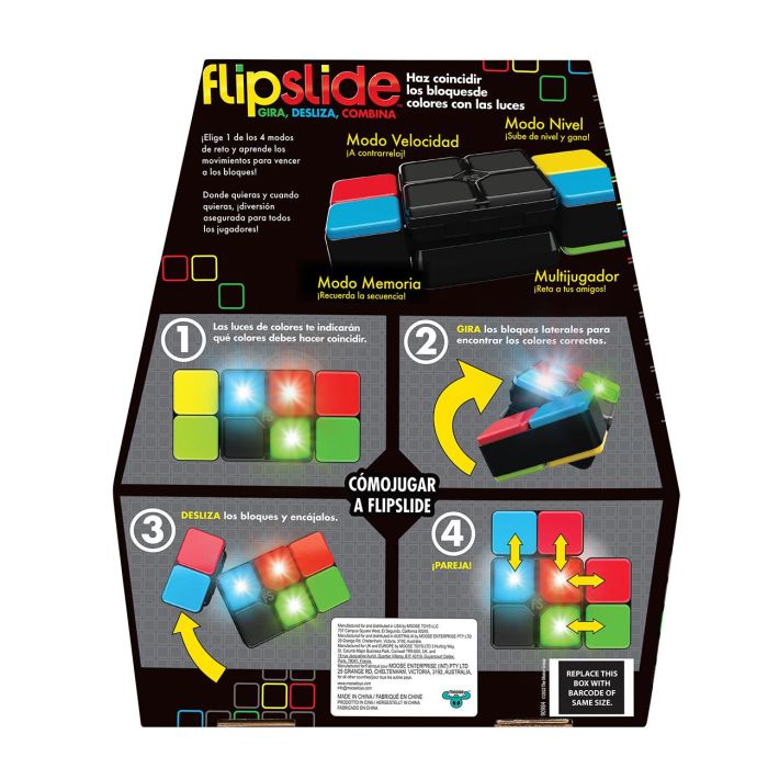 MOOSE FlipSlide electrónico portátil - Juego de puzle con 4 modos de juego y sonido ajustable para +8 años 5