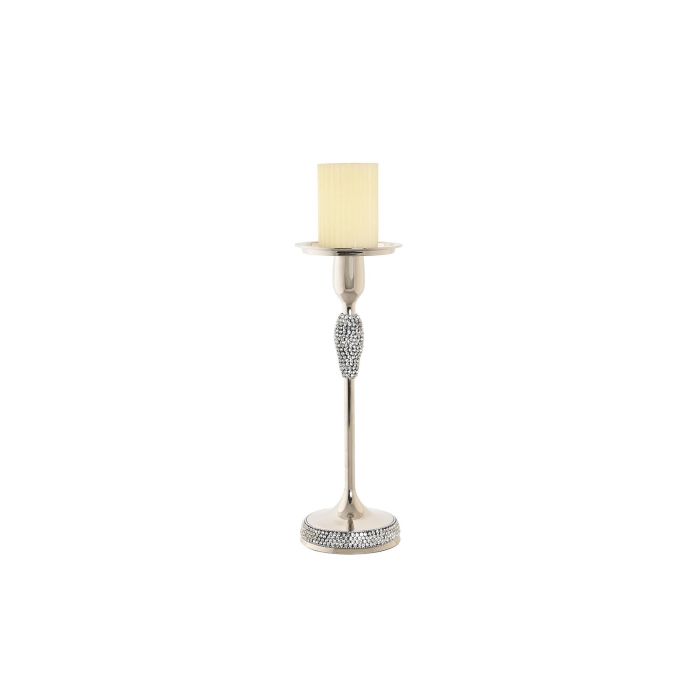 Portavela Tradicional DKD Home Decor Plateado 12 x 36 x 12 cm 3 Portavela Tradicional DKD Home Decor Plateado 12 x 36 x 12 cm 3