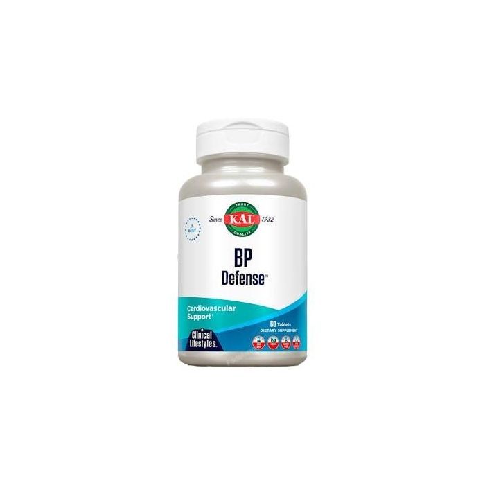 Kal Bp Defense 60 Comprimidos. Apoyo Nutritivo para Salud Arterial y Presión Sanguínea con Espino Blanco, Hibisco y Potasio
