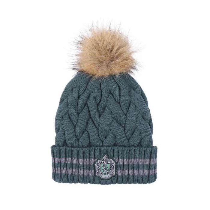 Gorro tricot pompom harry potter slytherin