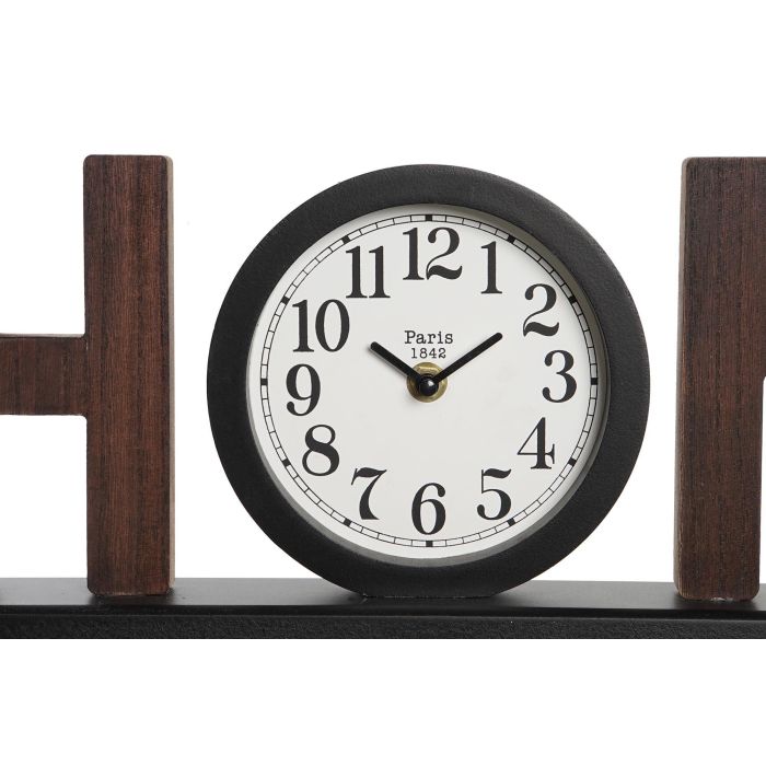 DKD Home Decor Reloj Loft Natural Negro 6 x 17 x 50 cm (2 Unidades) 1