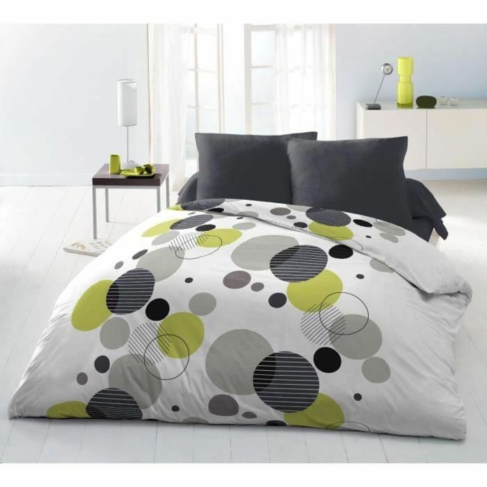 Home Linge Passion HOM3701393716895 Juego de cama microfibra Bulles de Reve, Funda 220x240 cm + 2 fundas 63x63 cm, Gris 3 Home Linge Passion HOM3701393716895 Juego de cama microfibra Bulles de Reve, Funda 220x240 cm + 2 fundas 63x63 cm, Gris 3