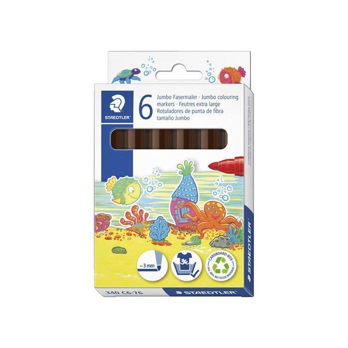 Staedtler Rotulador Noris Club Grueso Marrón Estuche 6 Ud Staedtler Rotulador Noris Club Grueso Marrón Estuche 6 Ud
