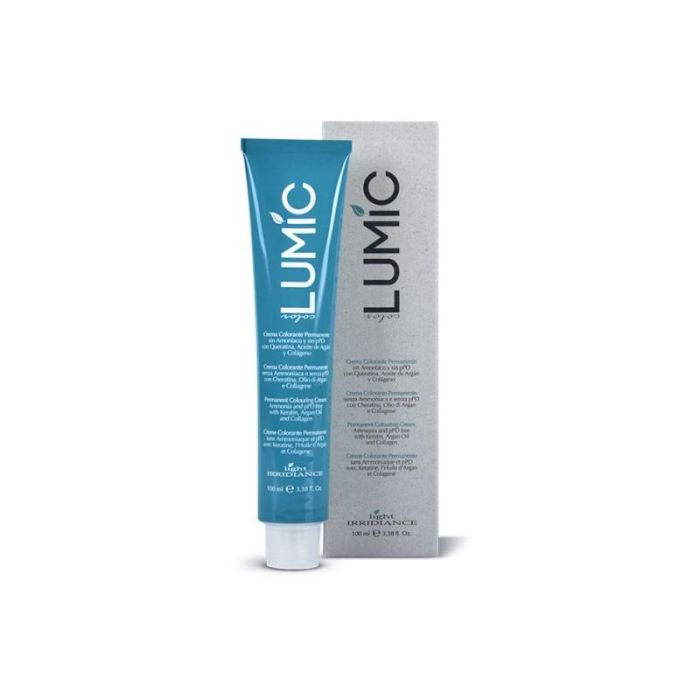 Tinte Permanente Lumic 8.4 Rubio Claro Cobrizo Sin Amoniaco 100ml - Light Irridiance, con Aceite de Argán y Aloe Vera Tinte Permanente Lumic 8.4 Rubio Claro Cobrizo Sin Amoniaco 100ml - Light Irridiance, con Aceite de Argán y Aloe Vera