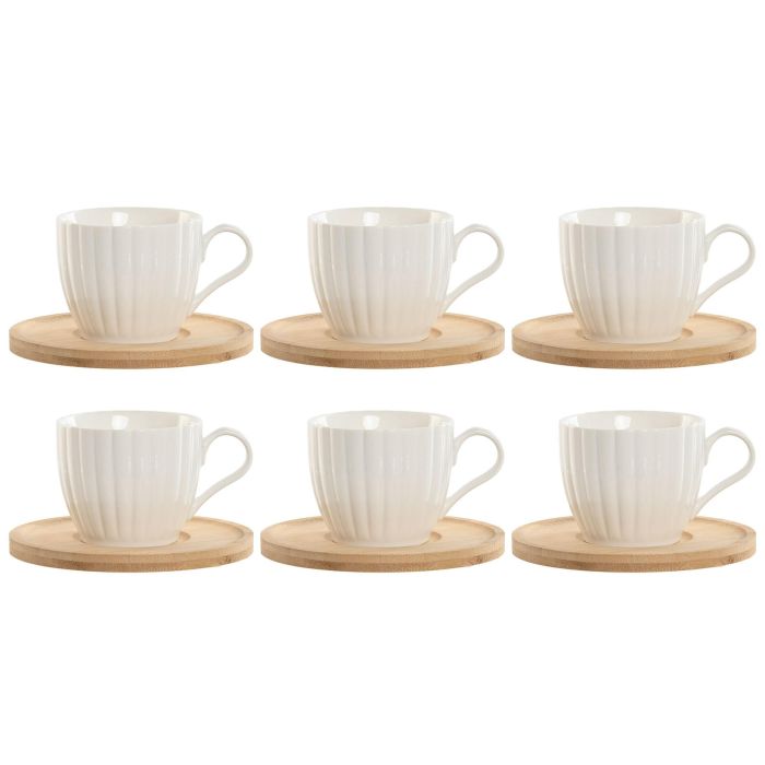 Cafe Basicos DKD Home Decor Blanco Natural 8 x 7 x 11 cm Set de 6 Cafe Basicos DKD Home Decor Blanco Natural 8 x 7 x 11 cm Set de 6