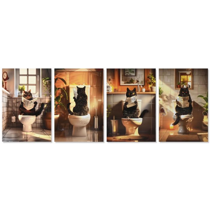 Cuadro Urban DKD Home Decor Naranja Negro 1.8 x 60 x 40 cm (8 Unidades) Cuadro Urban DKD Home Decor Naranja Negro 1.8 x 60 x 40 cm (8 Unidades)