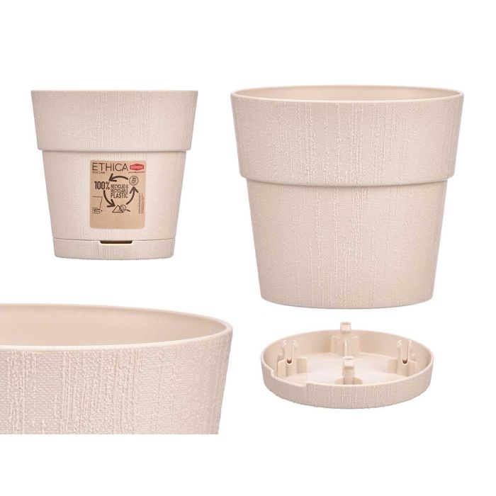 Maceta plástico 15 cm Ethica blanco roto Stefanplast, 1.5L con reserva agua (12 Unidades) Maceta plástico 15 cm Ethica blanco roto Stefanplast, 1.5L con reserva agua (12 Unidades)