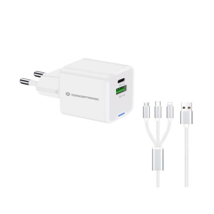 Conceptronic Cargador de Pared Althea16W 33W Blanco Universal MPN ALTHEA16W 0 Conceptronic Cargador de Pared Althea16W 33W Blanco Universal MPN ALTHEA16W 0