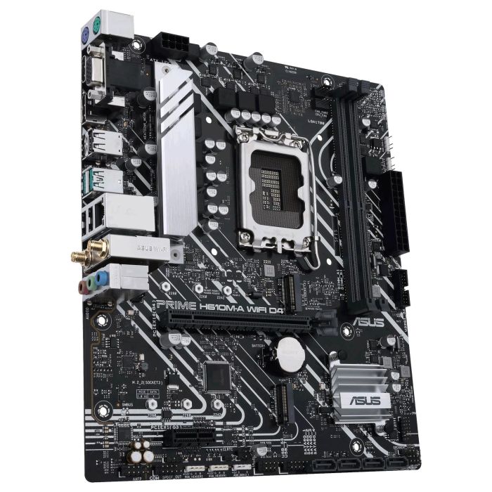 ASUS PRIME H610M-A WiFi DDR4 Placa Base para PC, Socket LGA 1700, Compatible con Intel Core i3/i5/i7/i9, Memoria DDR4, Factor de Forma micro ATX 3