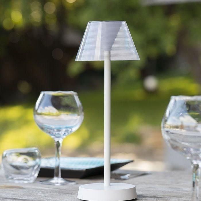 Lámpara de mesa inalámbrica - LUMISKY - BEVERLY WHITE - H34 cm - LED blanco cálido 2 Lámpara de mesa inalámbrica - LUMISKY - BEVERLY WHITE - H34 cm - LED blanco cálido 2