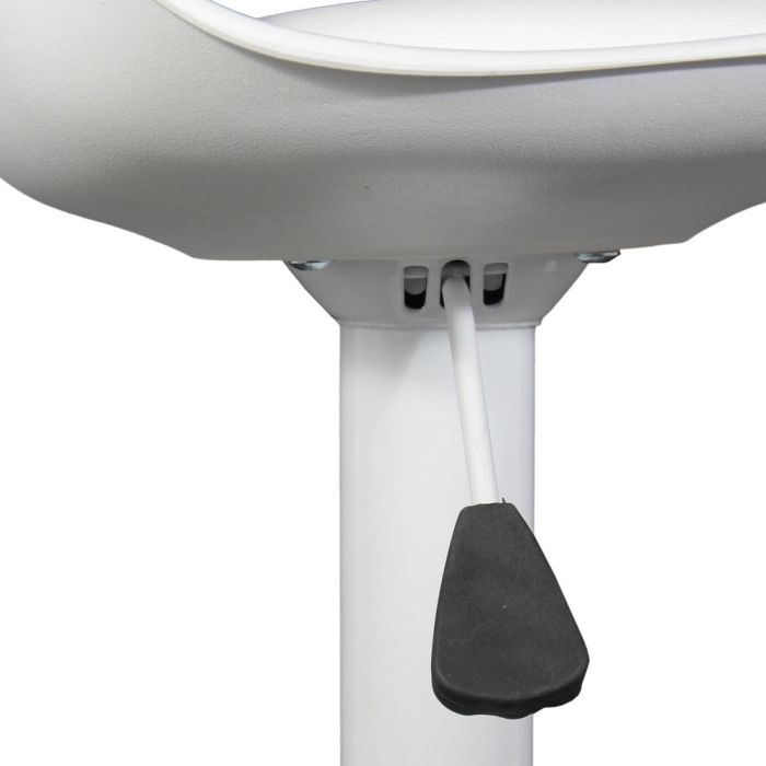 Home Deco Factory Taburete Bar Isak Blanco Regulable Diseño Moderno Asiento Acolchado 83-104cm 4 Home Deco Factory Taburete Bar Isak Blanco Regulable Diseño Moderno Asiento Acolchado 83-104cm 4