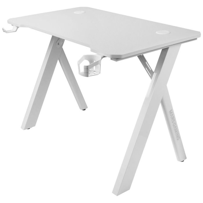 Mesa de Escritorio Mars Gaming MGD100RGBW Blanco Acero 100 x 60 cm 3 Mesa de Escritorio Mars Gaming MGD100RGBW Blanco Acero 100 x 60 cm 3