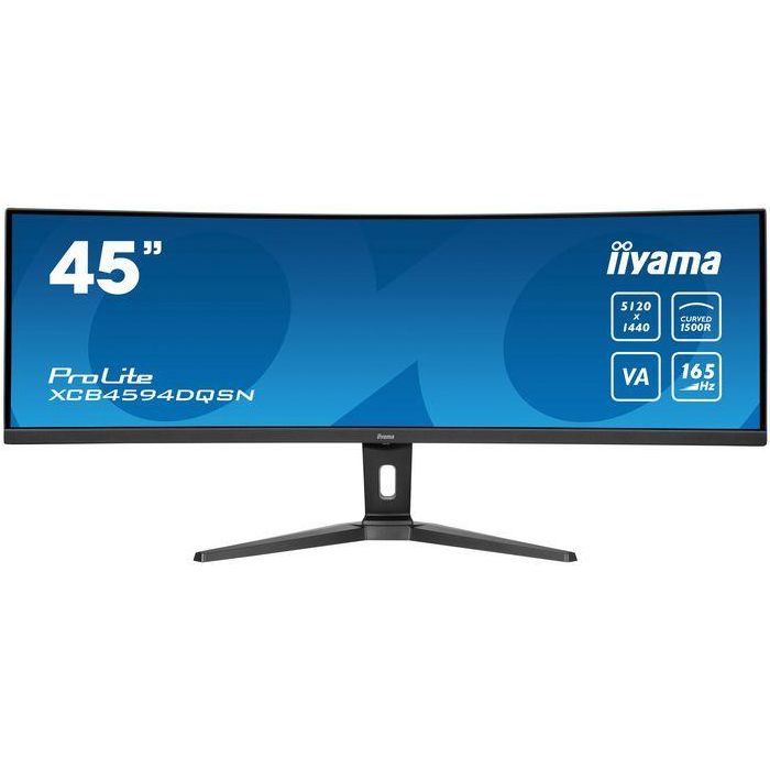 Iiyama Monitor G-MASTER 45" Curvo UWQHD 5120x1440 165Hz 1ms HDR400 AMD FreeSync Negro XCB4594DQSN-B1 Iiyama Monitor G-MASTER 45" Curvo UWQHD 5120x1440 165Hz 1ms HDR400 AMD FreeSync Negro XCB4594DQSN-B1