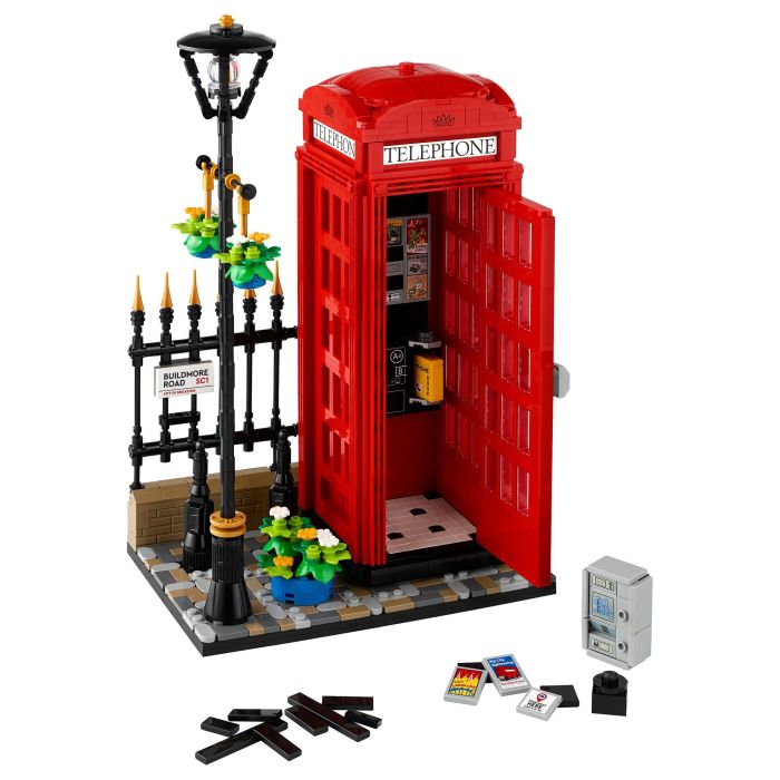 LEGO Ideas Cabina Telefónica Roja de Londres 21347, Juego de Construcción, 1460 Piezas, Multicolor