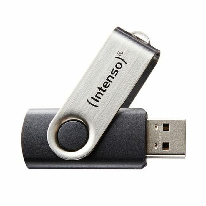 Memoria USB INTENSO Basic Line 32 GB Negro Plata 32 GB Memoria USB 2 Memoria USB INTENSO Basic Line 32 GB Negro Plata 32 GB Memoria USB 2