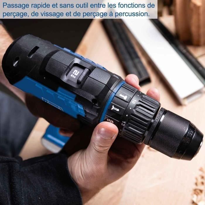 Taladro-destornillador de impacto - SCHEPPACH - 20V IXES - Par 45 Nm - Portabrocas 13mm - sin batería ni cargador - C-CD45-X 4 Taladro-destornillador de impacto - SCHEPPACH - 20V IXES - Par 45 Nm - Portabrocas 13mm - sin batería ni cargador - C-CD45-X 4
