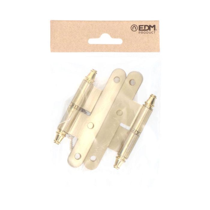 Pernio con remate pn03 izquierda 100x58mm latón satinado 1 Pernio con remate pn03 izquierda 100x58mm latón satinado 1