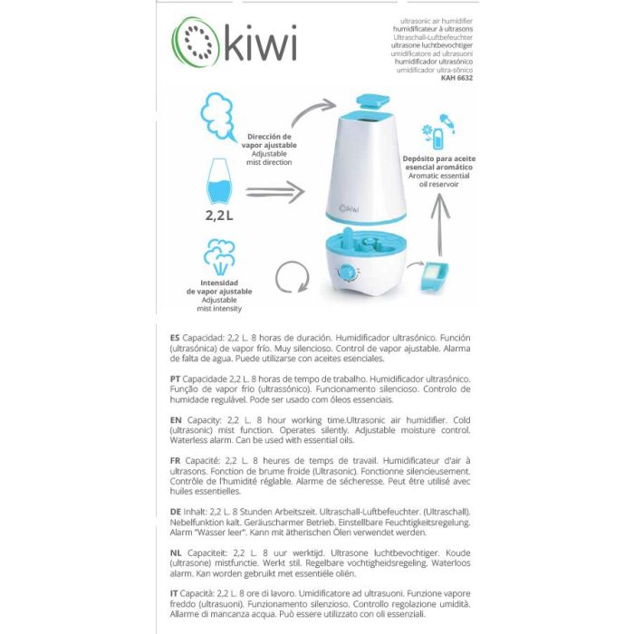 Kiwi Humidificador de Aire Ultrasónico 2