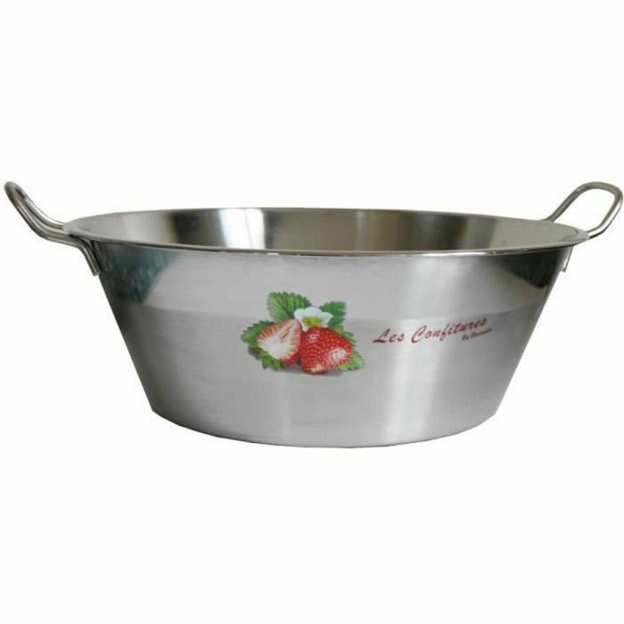 Baumalu 340678 Bol para Mermelada Decorado Acero Inoxidable 38 cm, Compatible Inducción y Todas las Fuentes de Calor