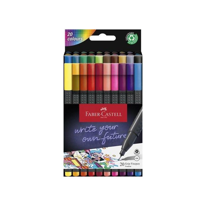 Rotulador Fibra Faber-Castell Grip Finepen 1516 Estuche De 20