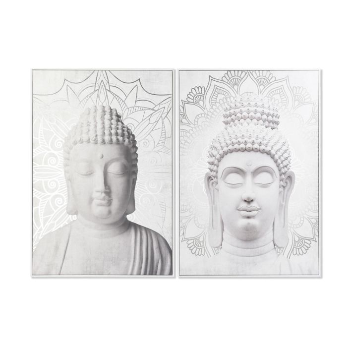 Cuadro Oriental DKD Home Decor Blanco Plateado 4.5 x 122.5 x 82.5 cm (2 Unidades) Cuadro Oriental DKD Home Decor Blanco Plateado 4.5 x 122.5 x 82.5 cm (2 Unidades)