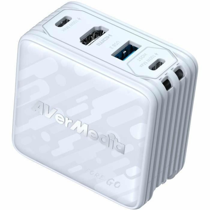 Avermedia GC313 Cargador GaN 100W con Salida HDMI 4K Blanco Avermedia GC313 Cargador GaN 100W con Salida HDMI 4K Blanco