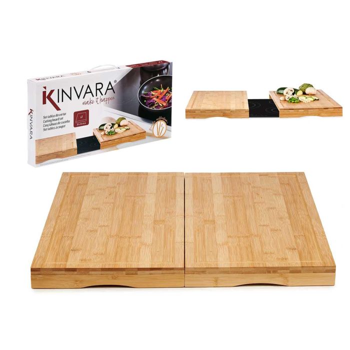 Kinvara Set 2 Tablas de Cocina Vitro de Bambú, 28 cm, Protección y Superficie de Trabajo Libre de Alérgenos (6 Unidades) 0 Kinvara Set 2 Tablas de Cocina Vitro de Bambú, 28 cm, Protección y Superficie de Trabajo Libre de Alérgenos (6 Unidades) 0